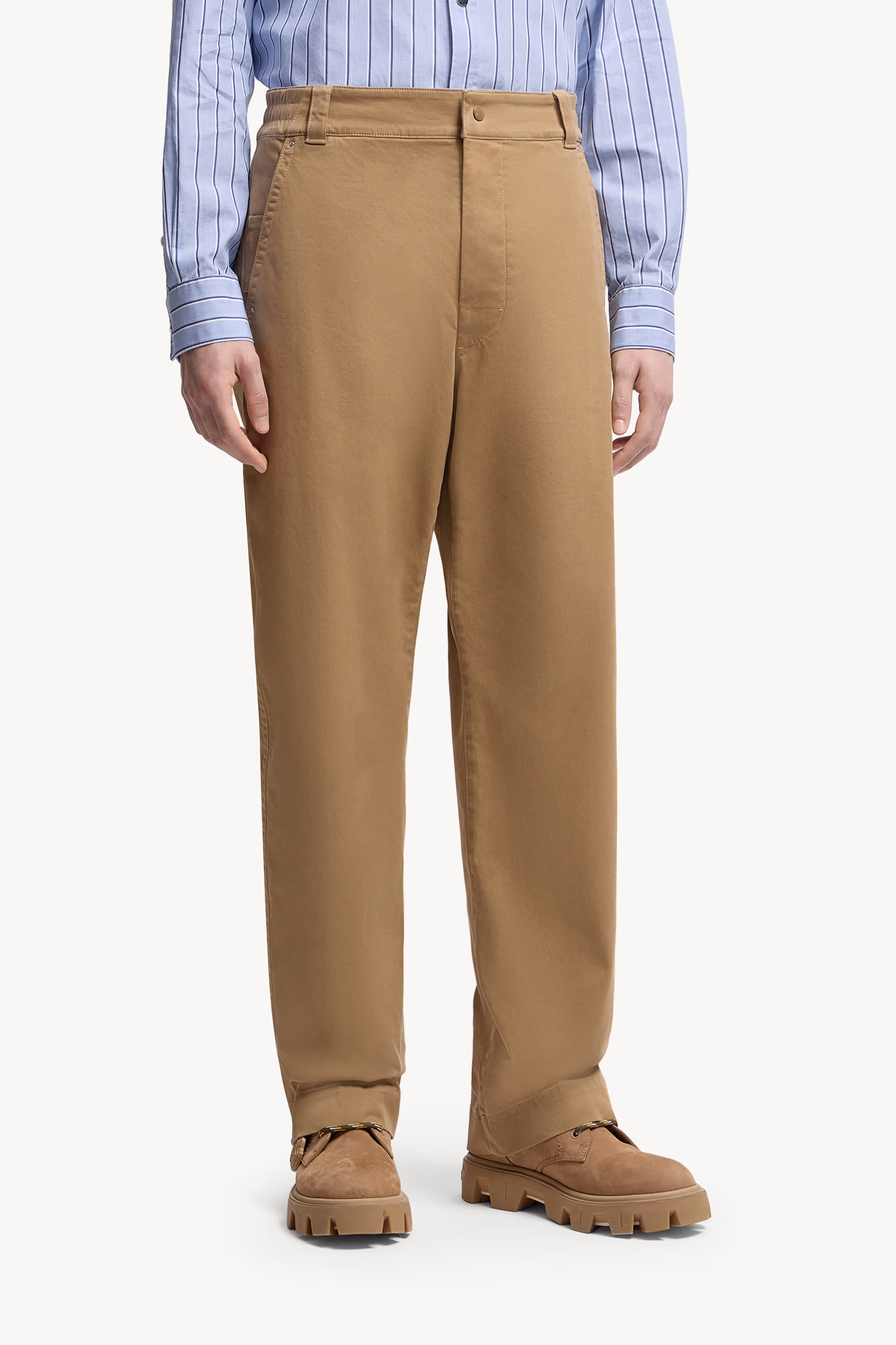 Cotton Gabardine Pants Men Beige Moncler 3